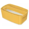 Leitz MyBox Cosy Small con coperchio, scatola contenitore, scatola contenitore, giallo, rettangolare, plastica, monocromatico, giallo
