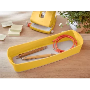 Leitz MyBox Cosy vassoio organizzatore lungo, contenitore, scatola contenitore, giallo, rettangolare, plastica, monocolore, 307 mm