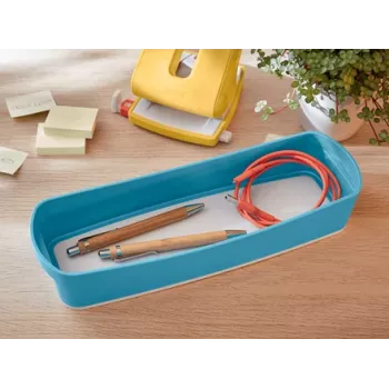 Leitz MyBox Cosy vassoio organizzatore lungo, contenitore, scatola contenitore, blu, rettangolare, plastica, monocolore, 307 mm