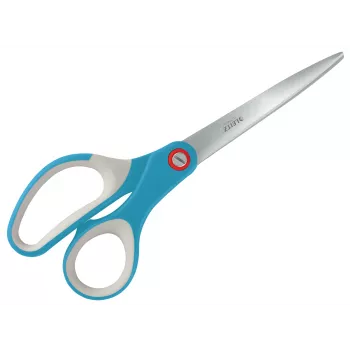 Leitz Cosy Titanium forbici da ufficio 205 mm, adulti, taglio dritto, singolo, blu, acciaio inox, forbici da ufficio