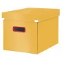 Leitz Click & Store Cosy Cube Large scatola contenitore, scatola contenitore, giallo, rettangolare, cartone, monocolore, interno