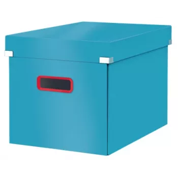 Leitz Click & Store Cosy Cube Large scatola contenitore, scatola contenitore, blu, rettangolare, cartone, monocolore, interno