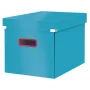 Leitz Click & Store Cosy Cube Large scatola contenitore, scatola contenitore, blu, rettangolare, cartone, monocolore, interno