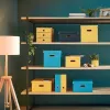 Leitz Click & Store Cosy Cube Large scatola contenitore, scatola contenitore, blu, rettangolare, cartone, monocolore, interno