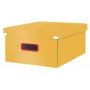 Leitz Click & Store Cosy grande scatola contenitore, scatola contenitore, giallo, rettangolare, cartone, monocolore, interno