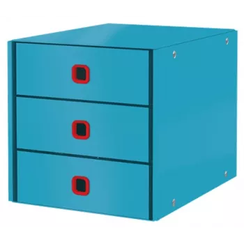Leitz Click & Store Cosy cassettiera (3 cassetti), blu, cartone, 286 mm, 358 mm, 282 mm