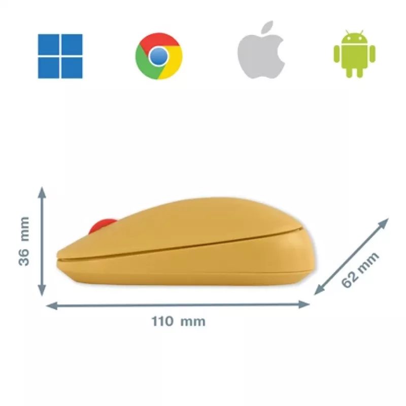 Leitz Cosy mouse wireless, ambidestro, RF Wireless + Bluetooth, 4000 DPI, arancione