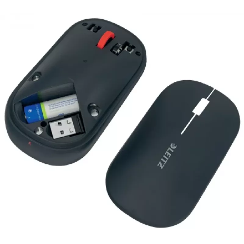 Leitz Cosy mouse wireless, ambidestro, RF Wireless + Bluetooth, 4000 DPI, grigio
