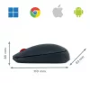 Leitz Cosy mouse wireless, ambidestro, RF Wireless + Bluetooth, 4000 DPI, grigio