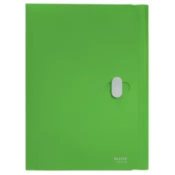 Leitz Recycle cartella con 3 alette, cartella portadocumenti, A4, polipropilene (PP), verde, orizzontale, 150 fogli