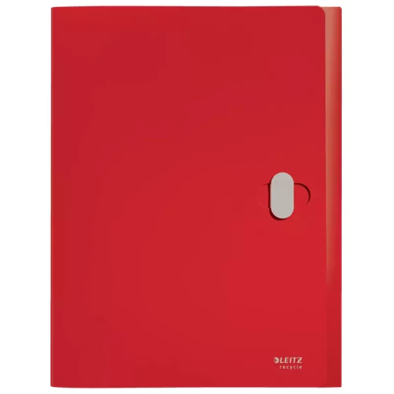 Leitz Recycle Box File, raccoglitore tradizionale, A4, polipropilene (PP), rosso, orizzontale/verticale, 250 fogli