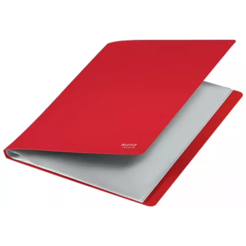 Leitz Recycle album con tasche, rosso, polipropilene (PP), 20 tasche, 40 fogli, orizzontale/verticale, A4