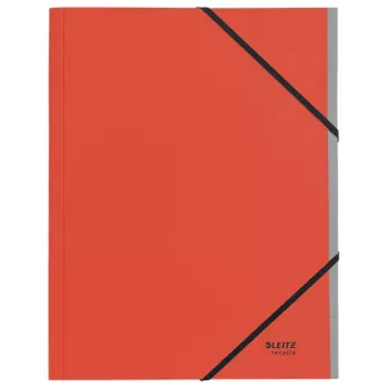 Leitz Recycle rubrica a schede in cartone, cartella per firme, A4, cartone, rosso, 430 g/m², elastico