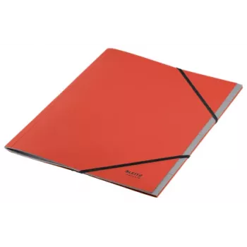 Leitz Recycle rubrica a schede in cartone, cartella per firme, A4, cartone, rosso, 430 g/m², elastico