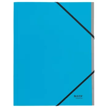 Leitz Recycle rubrica a schede in cartone, cartella per firme, A4, cartone, blu, 430 g/m², elastico