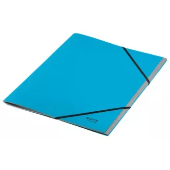 Leitz Recycle rubrica a schede in cartone, cartella per firme, A4, cartone, blu, 430 g/m², elastico