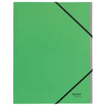 Leitz Recycle rubrica a schede in cartone, cartella per firme, A4, cartone, verde, 430 g/m², elastico