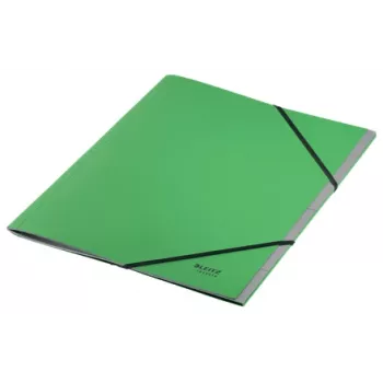 Leitz Recycle rubrica a schede in cartone, cartella per firme, A4, cartone, verde, 430 g/m², elastico