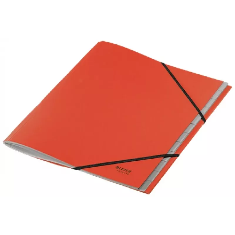 Leitz Recycle rubrica a schede in cartone, A4, cartone, rosso, 430 g/m², a impatto climatico zero, 247 mm