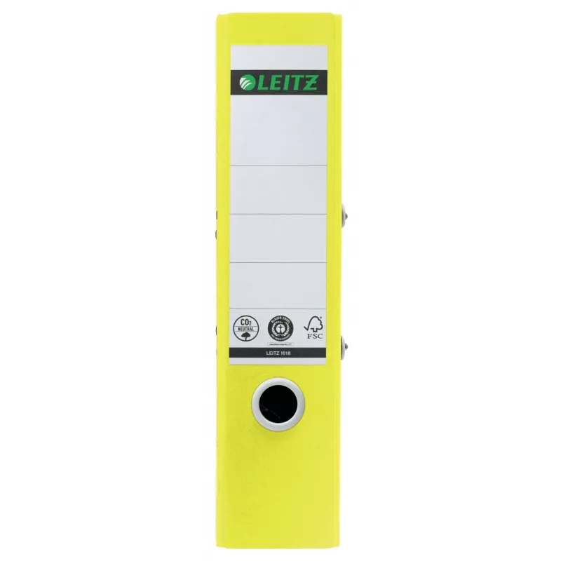 Leitz 180° Recycle raccoglitore a leva, A4, anelli tondi, archivio, cartone, giallo, giallo