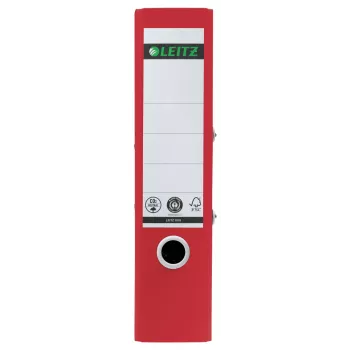 Leitz 180° Recycle raccoglitore a leva, A4, anelli tondi, archivio, cartone, rosso, rosso