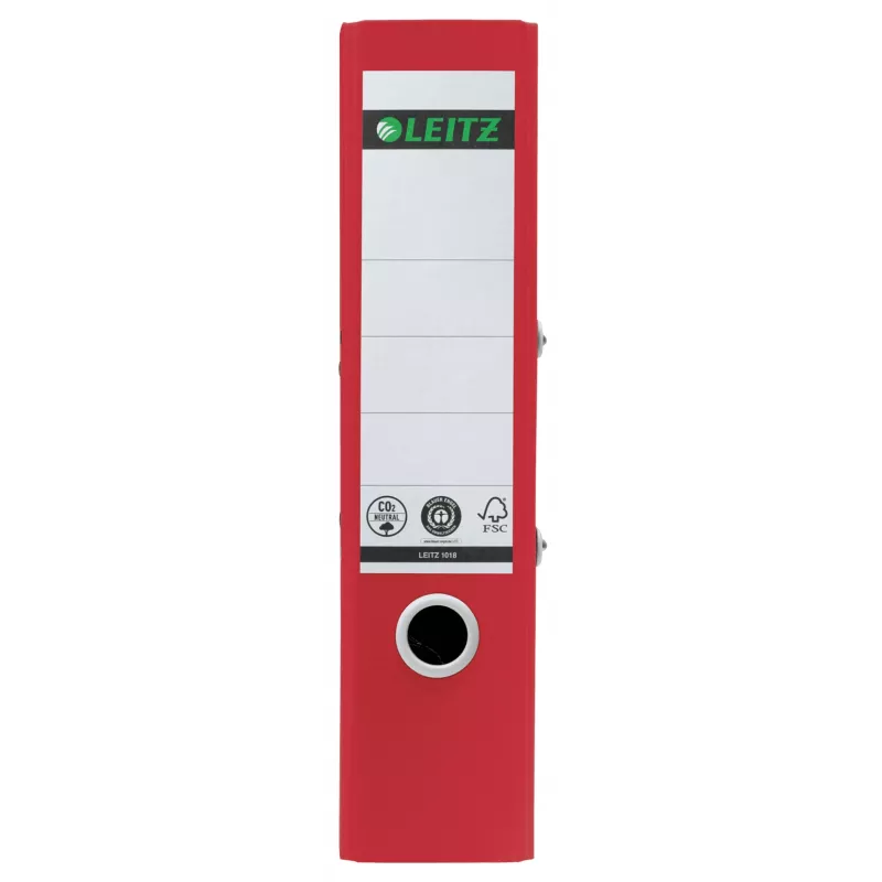 Leitz 180° Recycle raccoglitore a leva, A4, anelli tondi, archivio, cartone, rosso, rosso