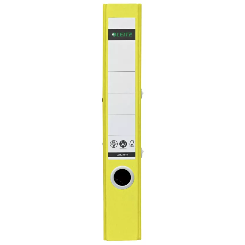 Leitz 180° Recycle raccoglitore a leva, A4, anelli tondi, archivio, cartone, giallo, giallo
