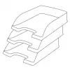 Leitz Recycle vassoio portadocumenti, plastica, verde, A4+, A4, A4+, 1 cassetto, 255 x 70 x 357 mm