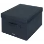 Leitz scatola contenitore in tessuto con coperchio, medium, confezione da 2, scatola contenitore, blu, rettangolare, tessuto, tinta unita, tessuto