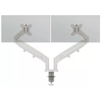 Leitz Ergo braccio salvaspazio per doppio monitor, morsetto/passacavo, 18 kg, 43,2 cm (17