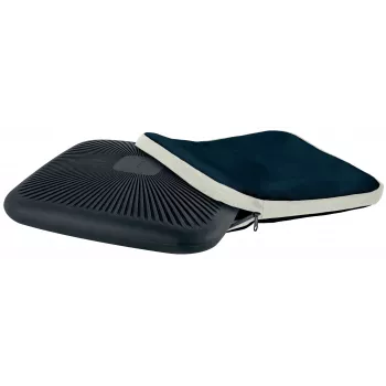 Leitz Ergo Active cuscino wobble con rivestimento in tessuto, cuscino per seduta, aria, sedia, grigio scuro, quadrato, 150 kg