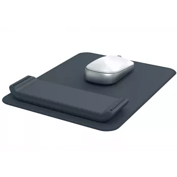 Leitz Ergo tappetino mouse con poggiapolsi regolabile, grigio, 200 mm, 260 mm, 450 g, 1 pz.
