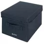 Leitz scatola contenitore in tessuto con coperchio piccola, confezione da 2, scatola contenitore, blu, rettangolare, tessuto, tinta unita, tessuto