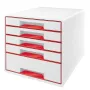 Leitz cassettiera WOW Cube 5 cassetti, 5 cassetto/i, plastica, 270 mm, 287 mm, 363 mm, 3,59 kg