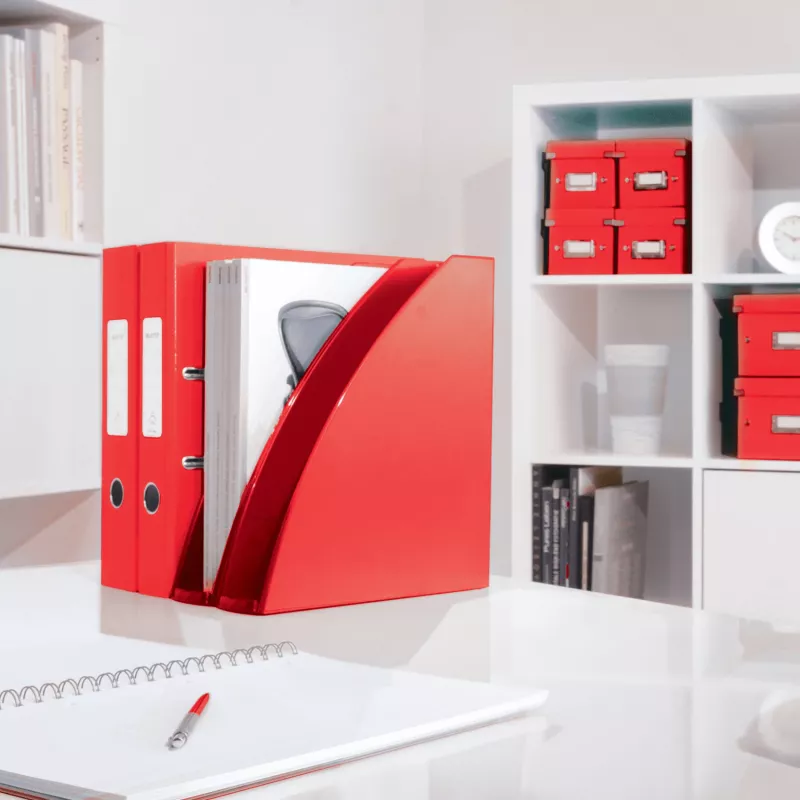 Leitz portariviste WOW, rosso, plastica, A4, 75 mm, 258 mm, 312 mm