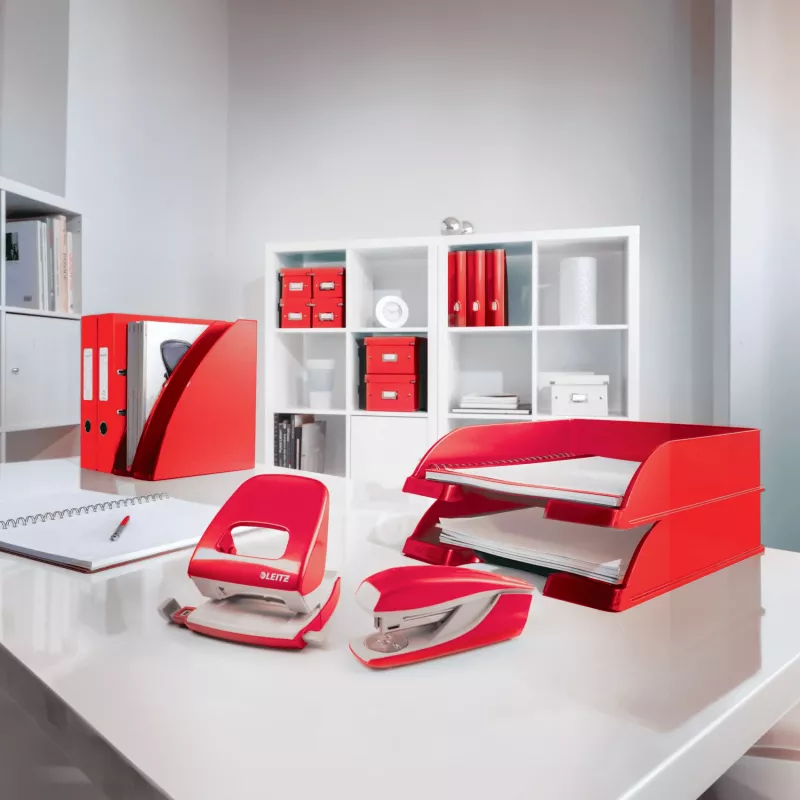 Leitz portariviste WOW, rosso, plastica, A4, 75 mm, 258 mm, 312 mm