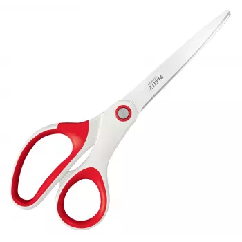 Leitz WOW Titanium forbici da ufficio 205 mm, adulti, taglio dritto, singolo, rosso, bianco, acciaio inox, forbici da ufficio