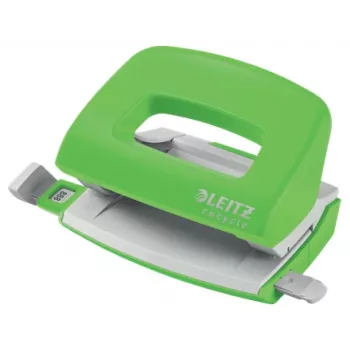 Leitz NeXXt Recycle mini perforatrice, 10 fogli, nero, plastica, 8 cm, 5,5 mm, A4