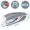 Leitz set cucitrice e perforatrice Mini WOW, 10 fogli, rosso, P2, metallo, 80 g/m², 3,5 cm