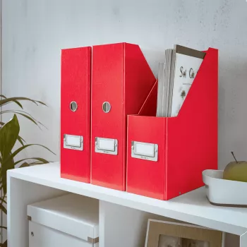 Leitz Click & Store WOW raccoglitore per riviste, rosso, cartone, 103 mm, 253 mm, 330 mm, 95 x 245 x 310 mm