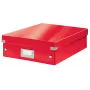 Leitz Click & Store WOW Medium organizer box, scatola portaoggetti, rosso, rettangolare, cartone, monocolore, interni