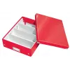 Leitz Click & Store WOW Medium organizer box, scatola portaoggetti, rosso, rettangolare, cartone, monocolore, interni