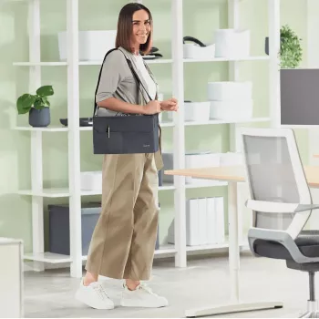 Leitz Fabric Compact Hot Desking borsa da lavoro, tessuto, monocolore, unisex, 355 mm, 200 mm, 210 mm