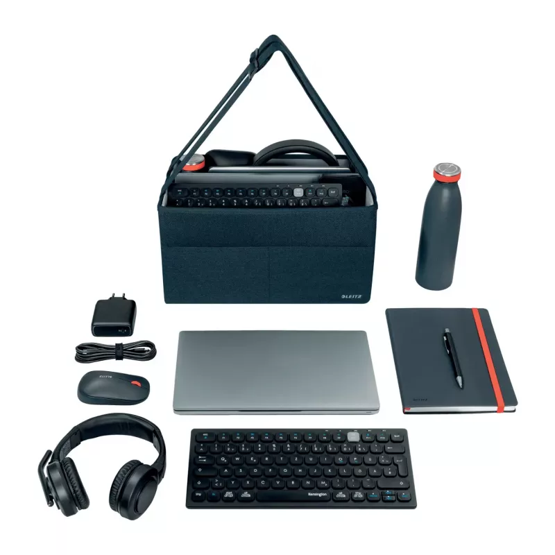 Leitz Fabric Compact Hot Desking borsa da lavoro, tessuto, monocolore, unisex, 355 mm, 200 mm, 210 mm