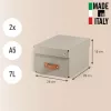 Leitz Puro scatola portaoggetti con coperchio, piccola, 7L, 100% cartone riciclato, confezione da 2