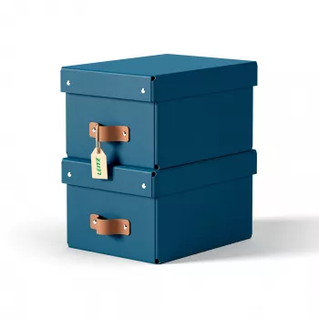 Leitz Puro scatola portaoggetti con coperchio, piccola, 7 L, 100% cartone riciclato, confezione da 2