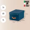 Leitz Puro scatola portaoggetti con coperchio, piccola, 7 L, 100% cartone riciclato, confezione da 2