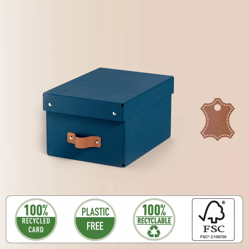 Leitz Puro scatola portaoggetti con coperchio, piccola, 7 L, 100% cartone riciclato, confezione da 2