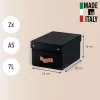 Leitz Puro scatola portaoggetti con coperchio, piccola, 7L, 100% cartone riciclato, confezione da 2