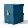 Leitz Puro scatola portaoggetti con coperchio, media, 17 L, 100% cartone riciclato, confezione da 2